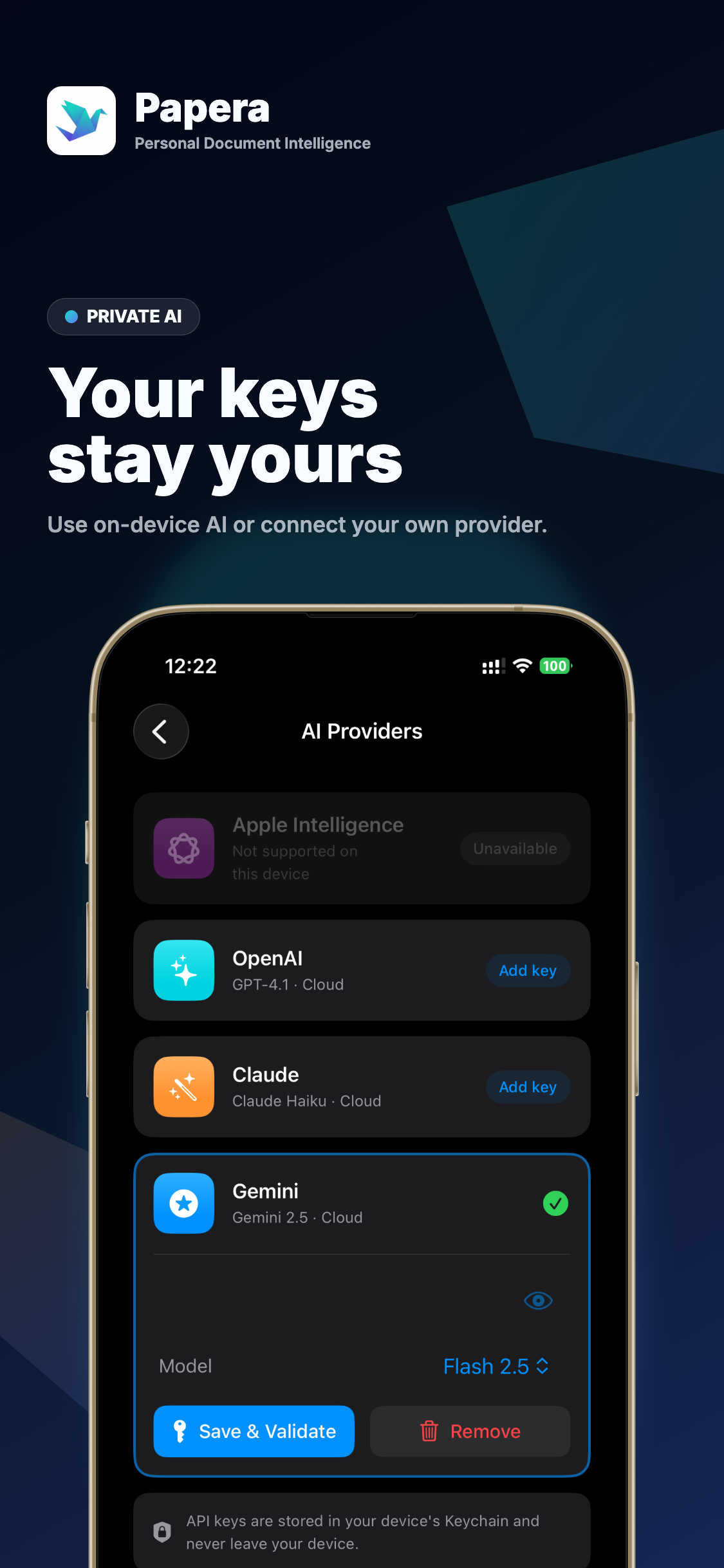 Providers and BYO keys